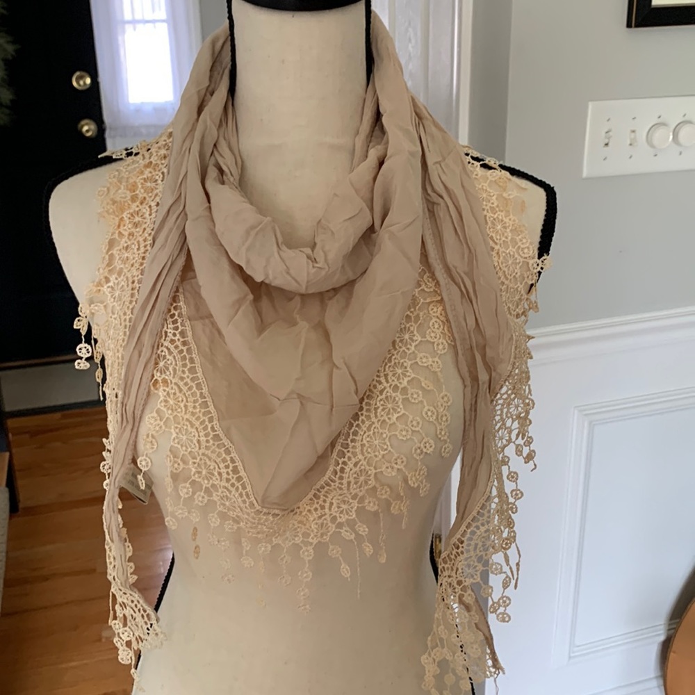 🌺CROCHET LACE EDGED SCARF🌺